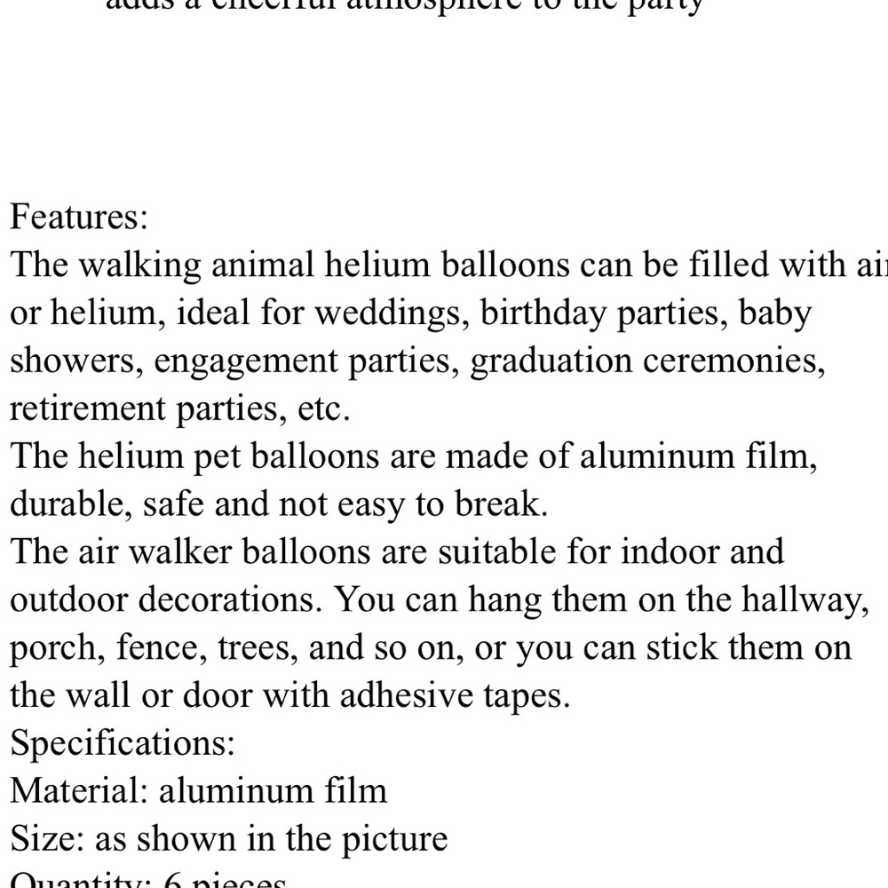 Walking Leopard Balloons Foil New in Packaging 8 Pieces 2 Colors Fun Party Decor - Picture 2 of 7